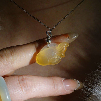 Lucky Goldfish - Carnelian Agate Charm