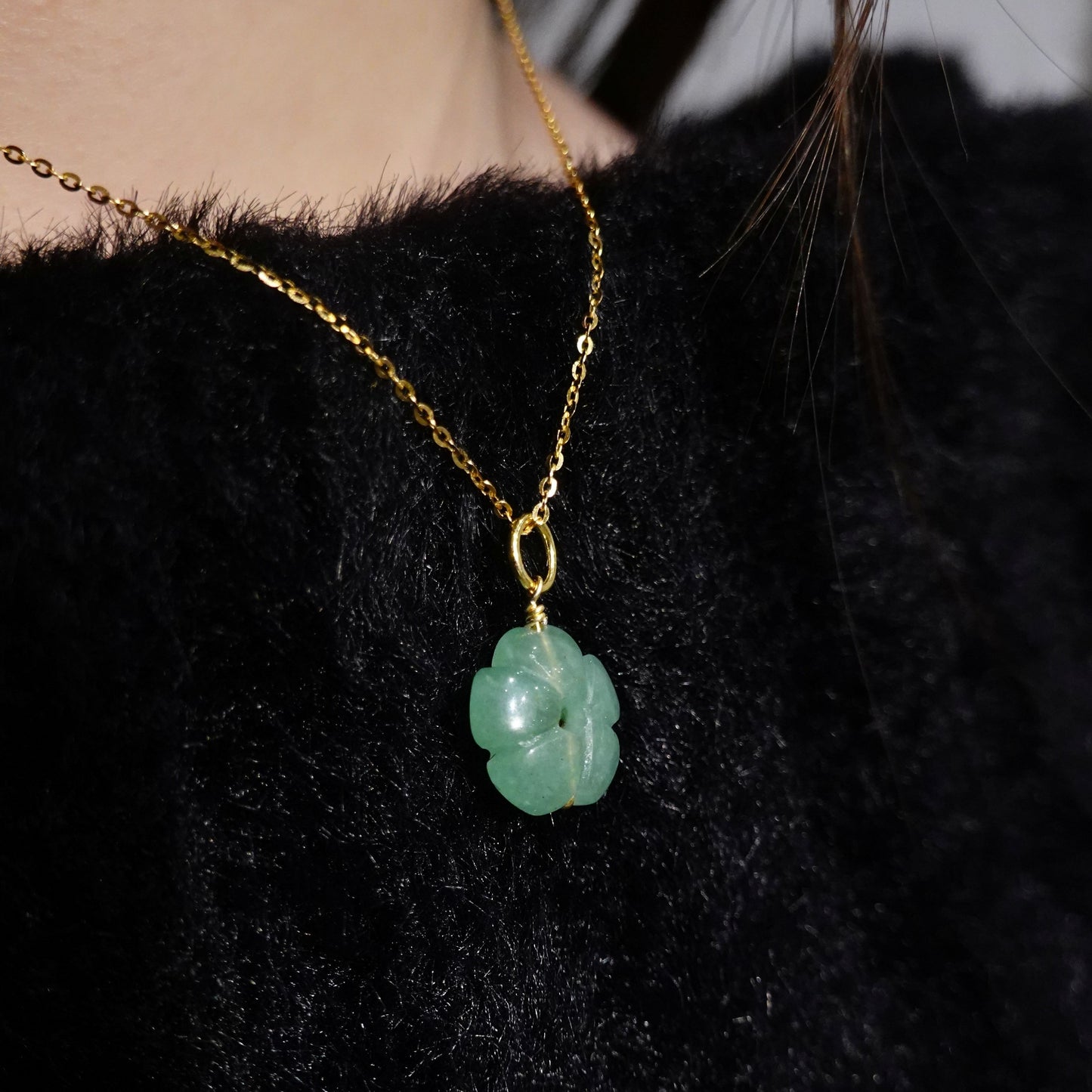 Plum Blossom - Jade Stone Charm