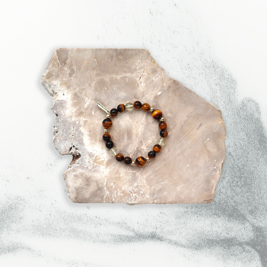 Earth's Vision Bracelet Tiger's Eye Citrine Crystal