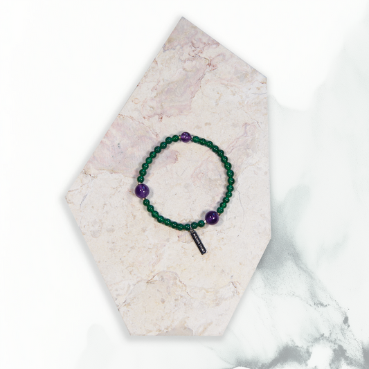 Nightshade Crystal Bracelet Green Agate Amethyst