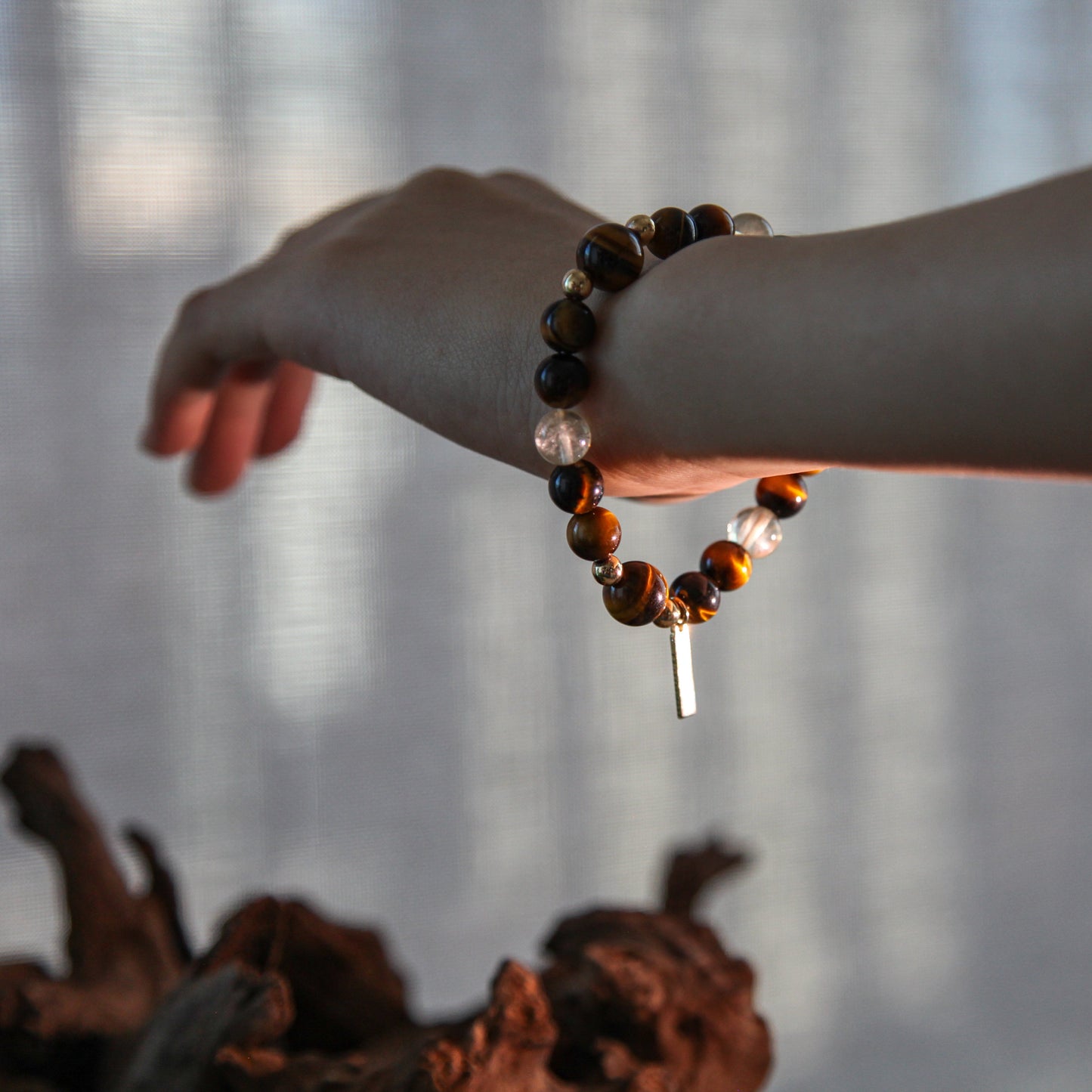 Earth's Vision Bracelet Tiger's Eye Citrine Crystal