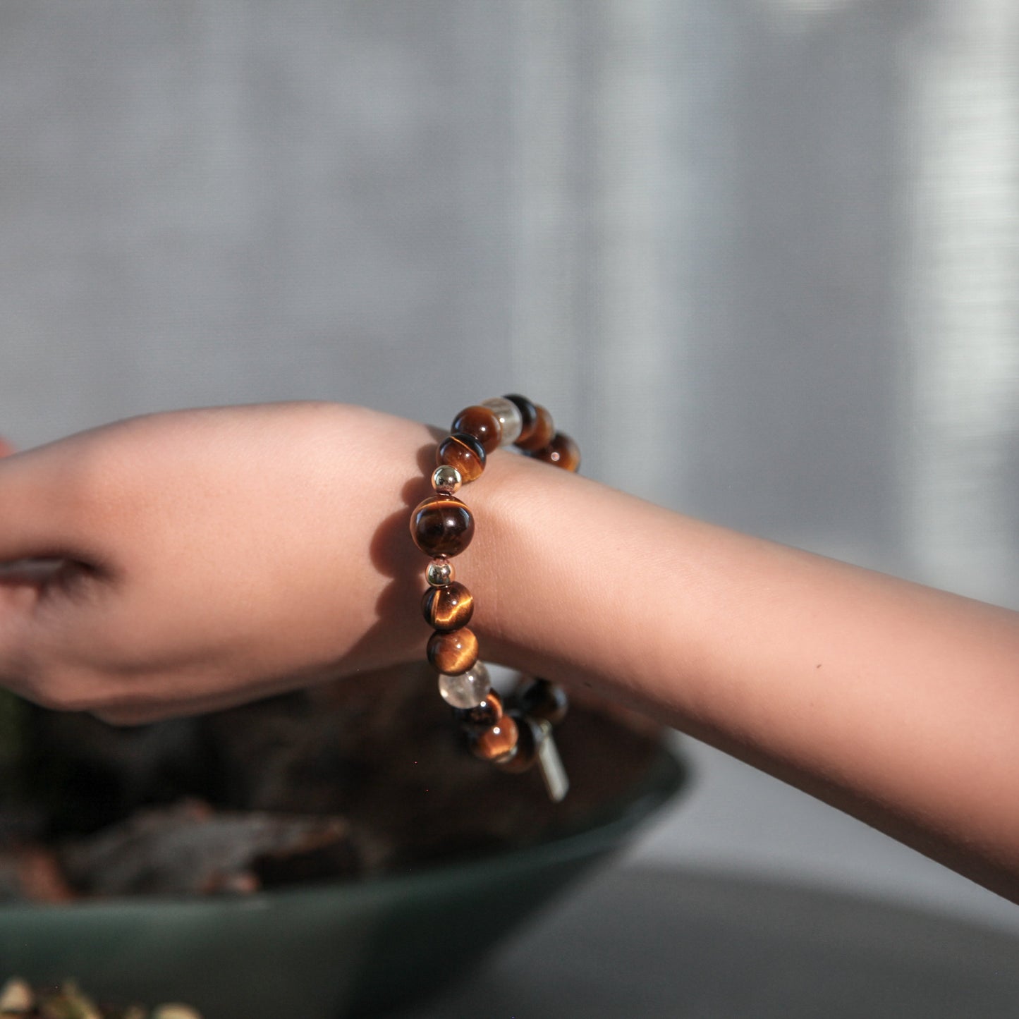 Earth's Vision Bracelet Tiger's Eye Citrine Crystal