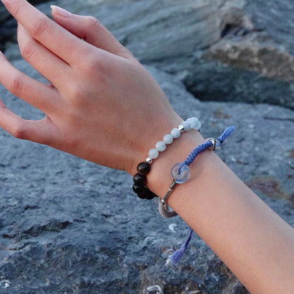 Ping An | Braided Aquamarine Peace Buckle Bracelet - Water