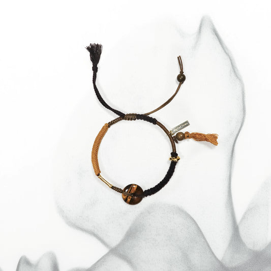 Ping An | Braided Tiger's Eye Peace Buckle Bracelet - Earth