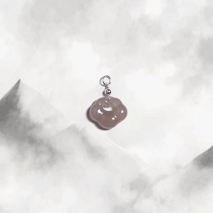 Yun | Gray Chalcedony Mini Cloud Lock Charm - Water