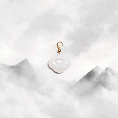 Yun | Ice Chalcedony Mini Cloud Lock Charm - Metal