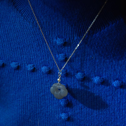 Yun | Gray Chalcedony Mini Cloud Lock Charm - Water