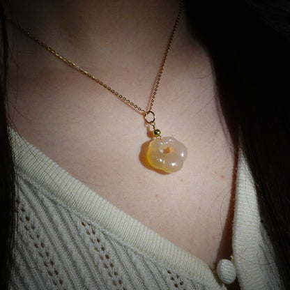 Yun | Honey Chalcedony Mini Cloud Lock Charm - Earth
