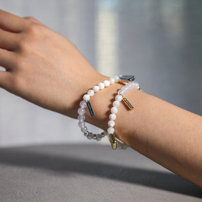 Pure Lumina Bracelet Mother of Pearl White Jade