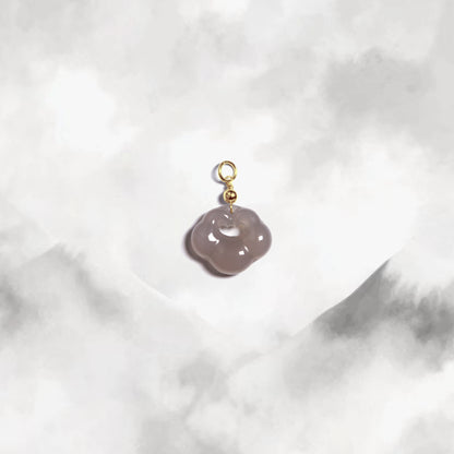 Yun | Gray Chalcedony Mini Cloud Lock Charm - Water