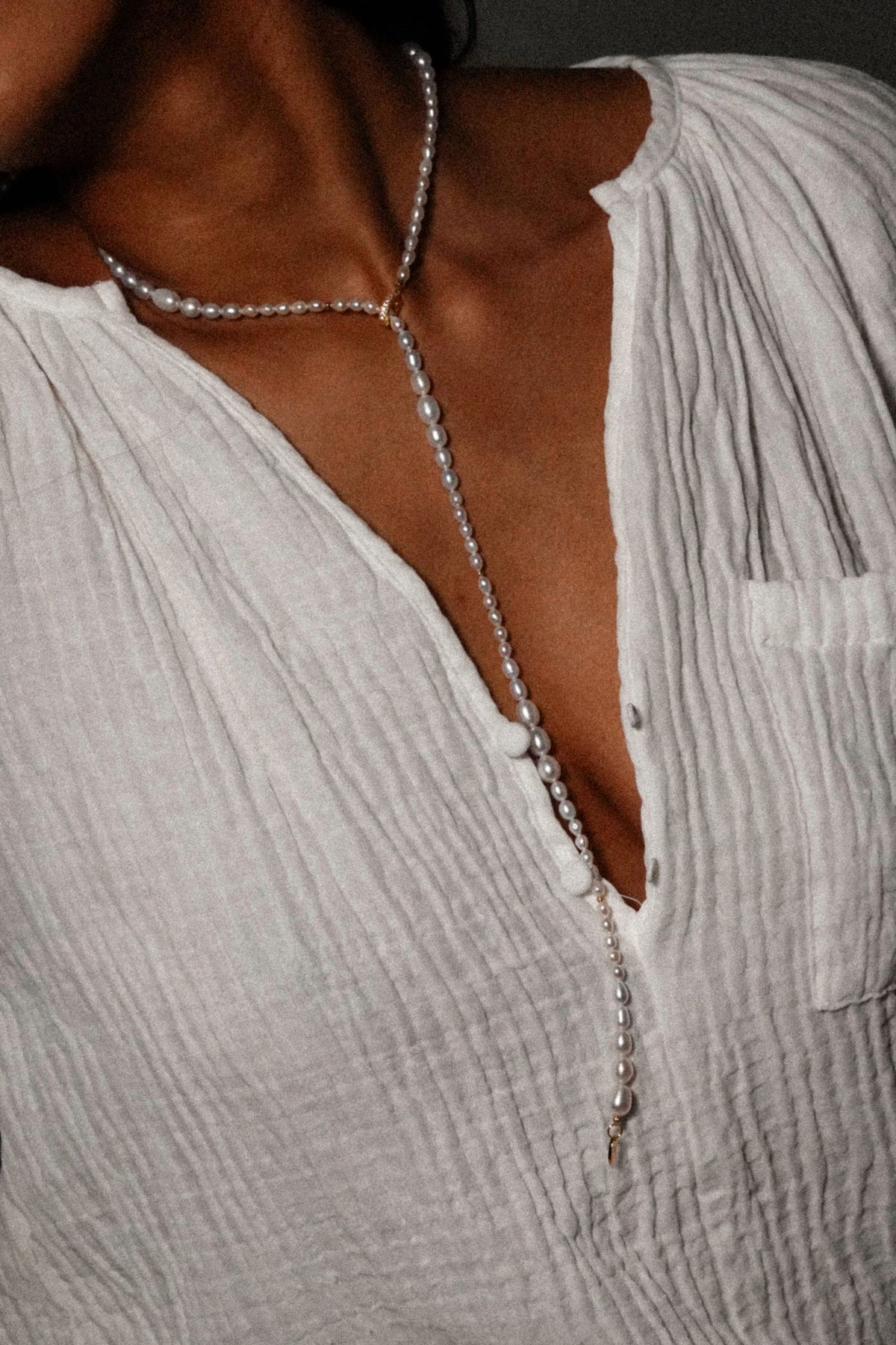 Yu Lin Ling | Multi-Way Raindrop Pearl Necklace