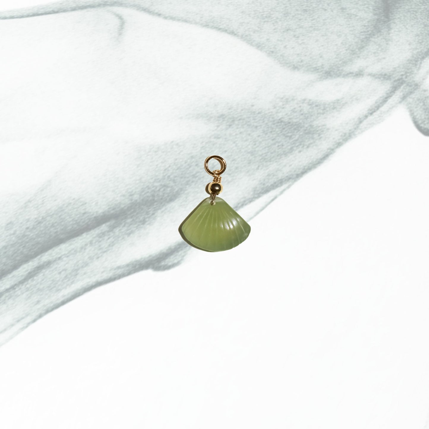 Sea Shell - Serpentine Jade Charm