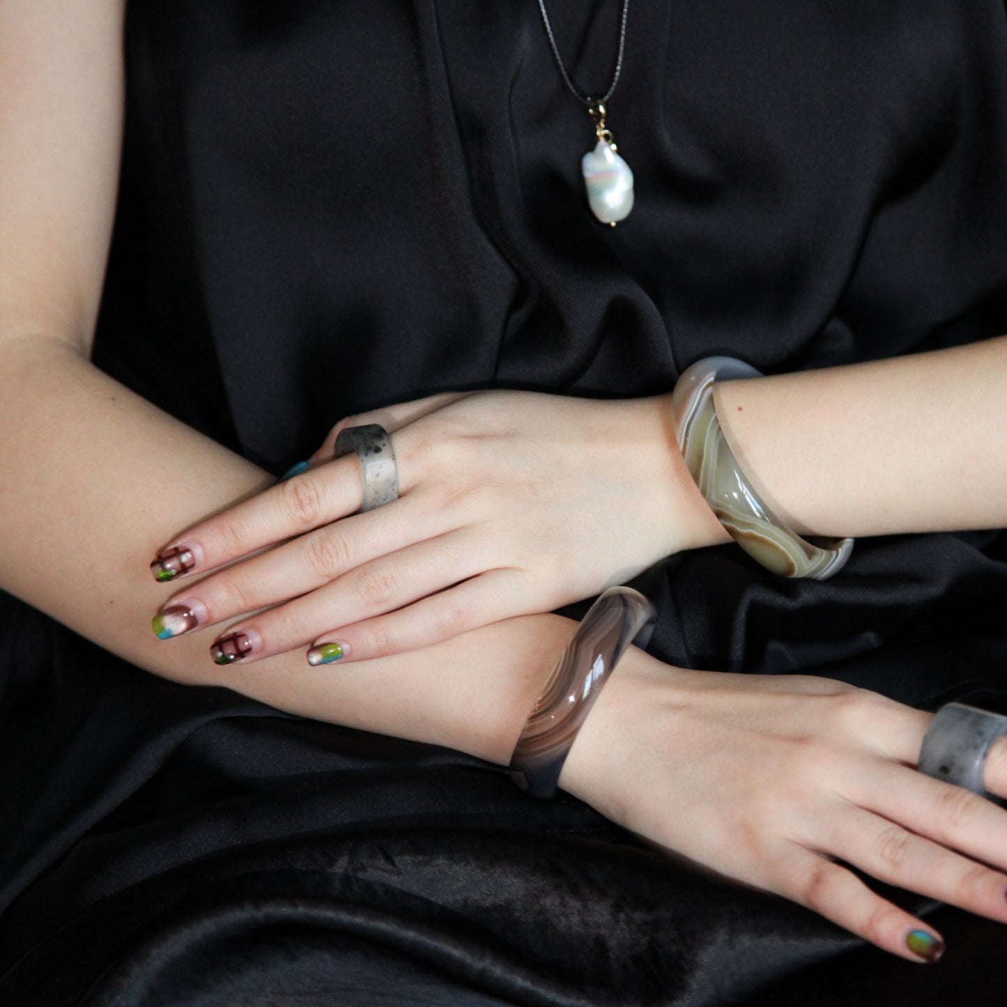 Born Once | "Riverbed" Serpentine Jade Band Ring