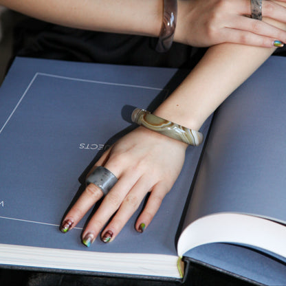 Born Once | "Ink Stone" Serpentine Jade Band Ring