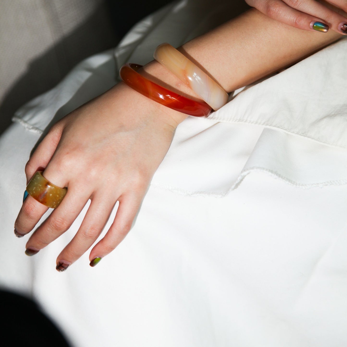 Born Once | "Rock Sugar" Carnelian Bangle Classic Round
