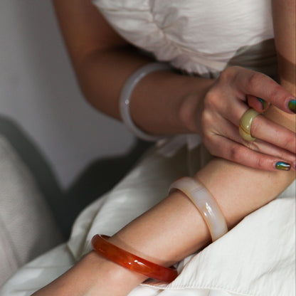 Born Once | "Honey" Serpentine Jade Band Ring