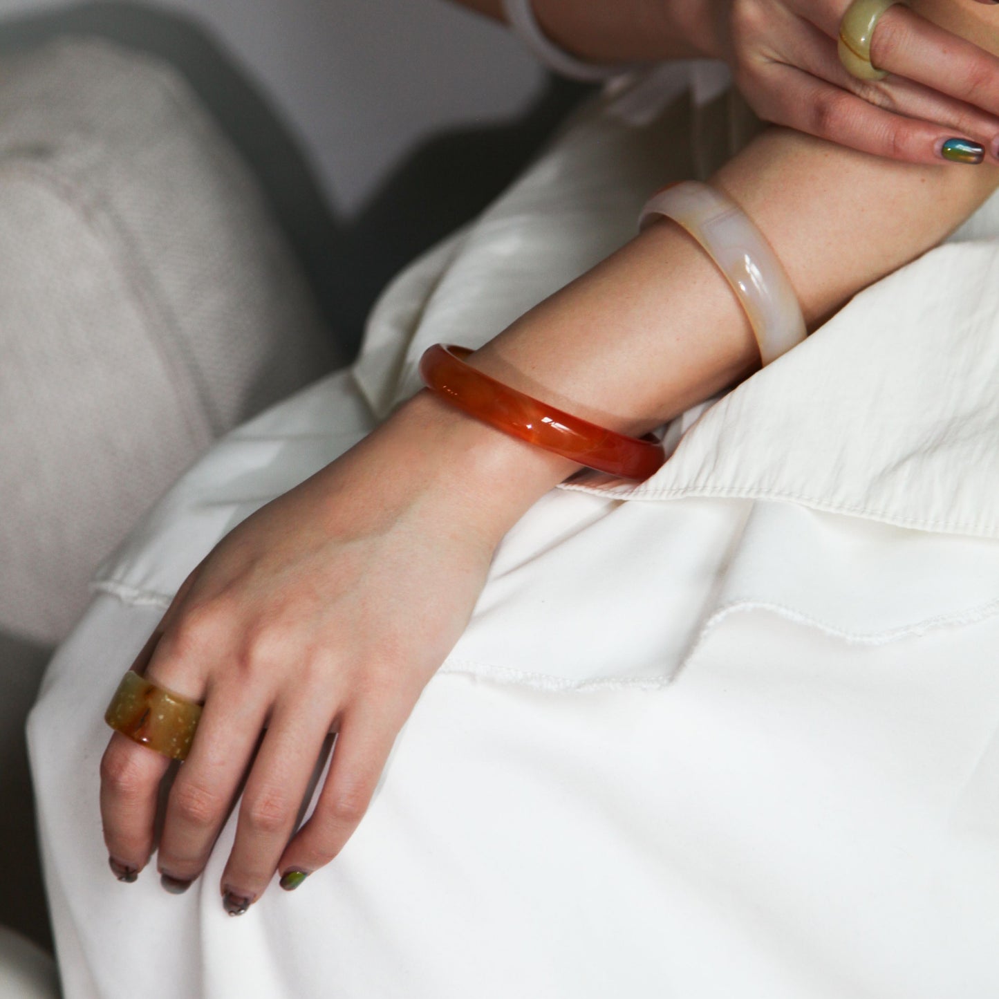 Born Once | "Rock Sugar" Carnelian Bangle Classic Round