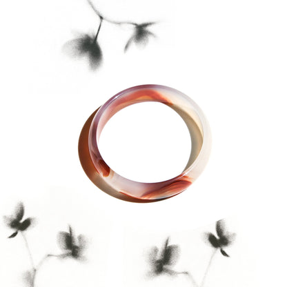 Born Once | "Poppy" Agate Bangle Classic Round