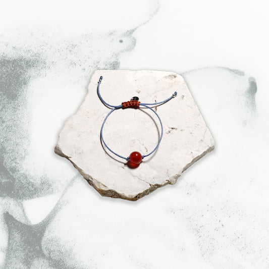 Threads Le Destin | Red Carnelian Cord Bracelet - Courage