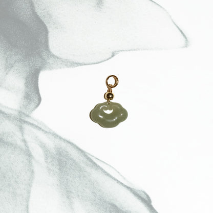 Yun | Nephrite Jade Baby Cloud Lock Charm - Wood